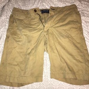 Khaki shorts.